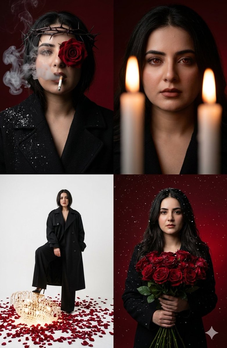 Neo-Noir Editorial Collage AI image template preview