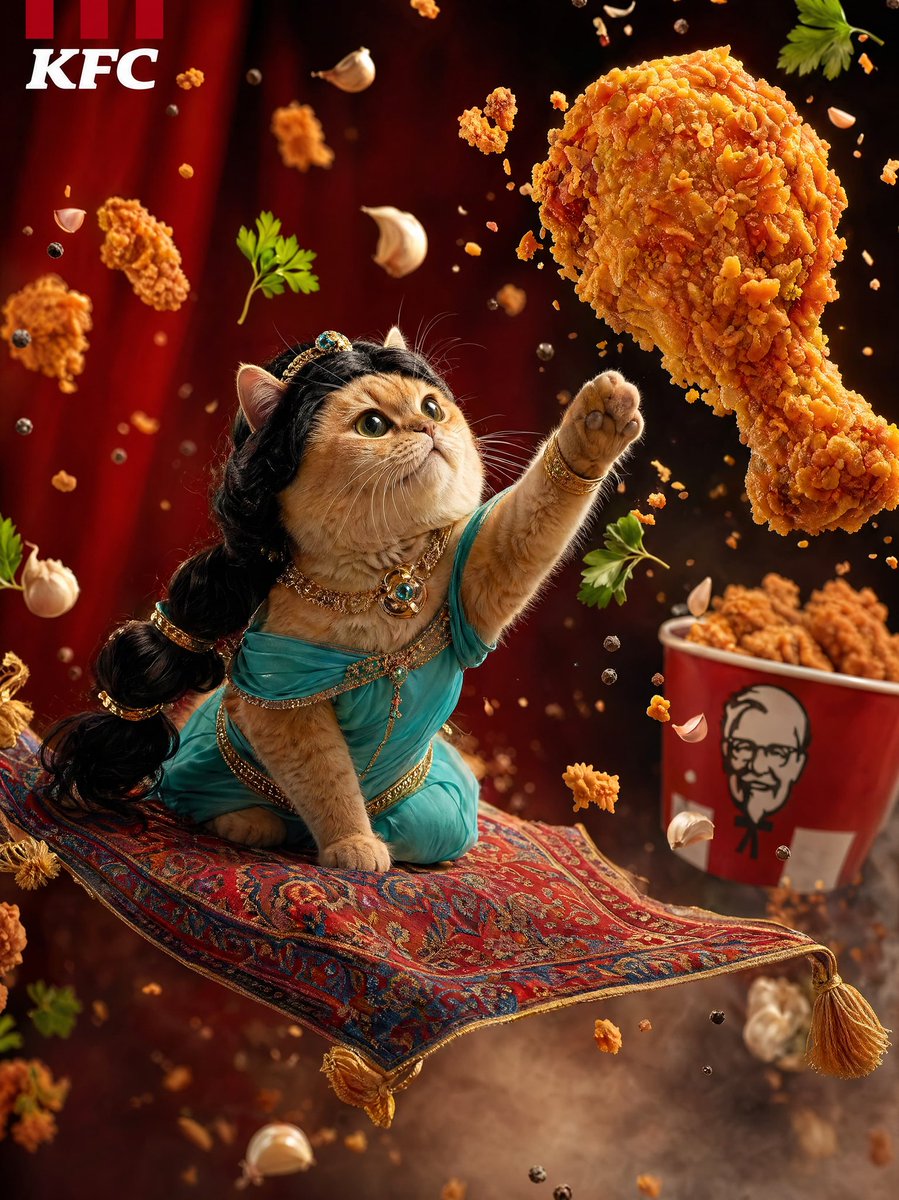 Hyperrealistic Fantasy Food Ad AI image template preview