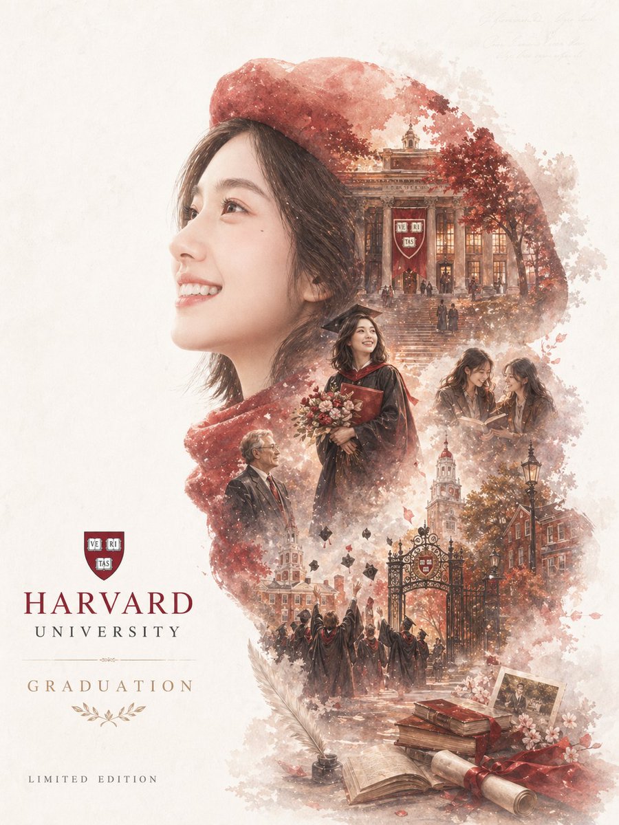 Epic Narrative Graduation Poster AI image template preview