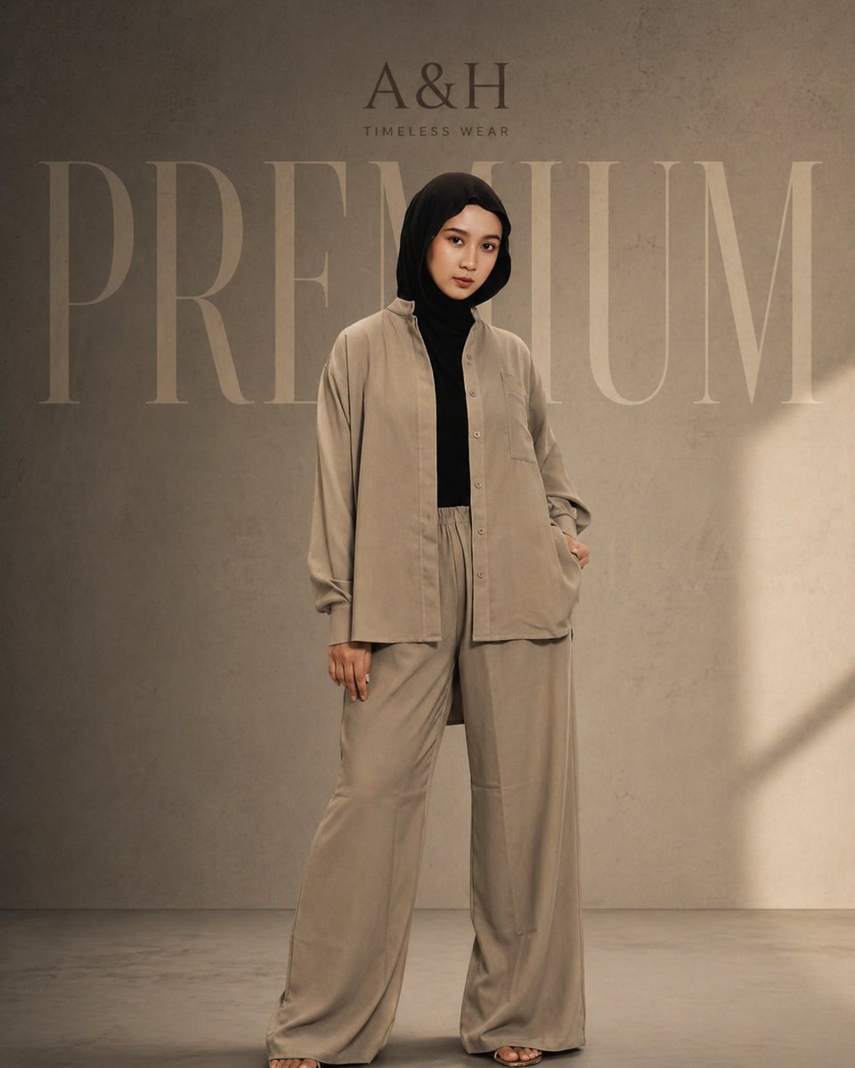 Modest Fashion Studio Editorial Prompt AI image template preview