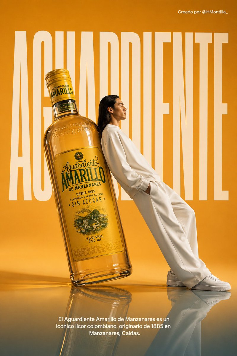 Aguardiente fashion ad from portrait reference AI image template preview