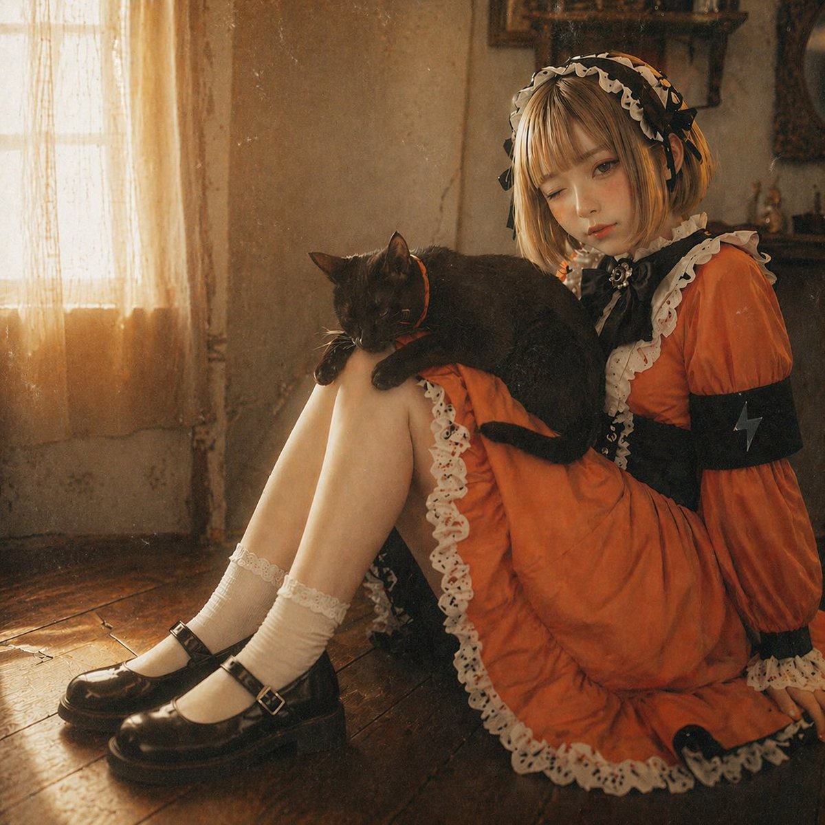 Anime Girl to Cinematic Photo AI image template preview