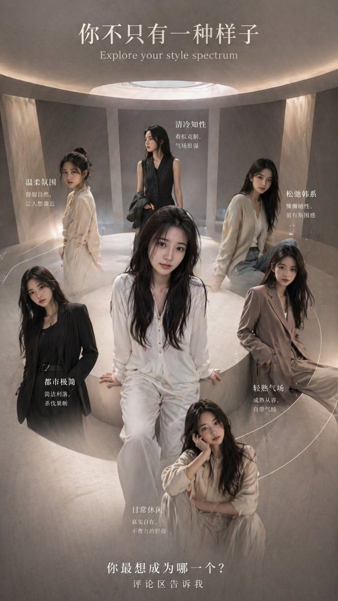 Style Spectrum Fashion Poster AI image template preview