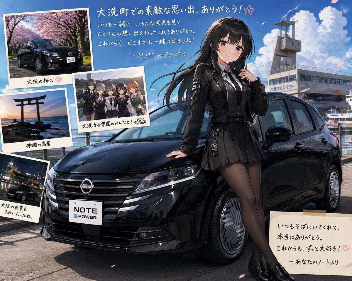 Anime Car Personification Tribute Poster AI image template preview