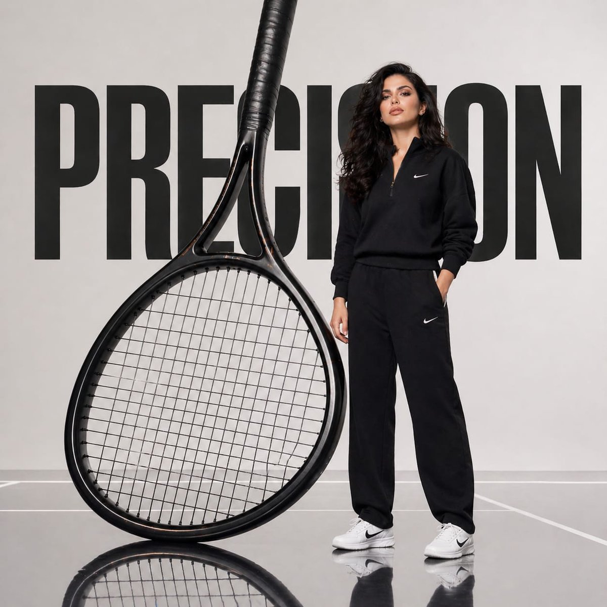 Avant-Garde Athletic Fashion Campaign AI image template preview