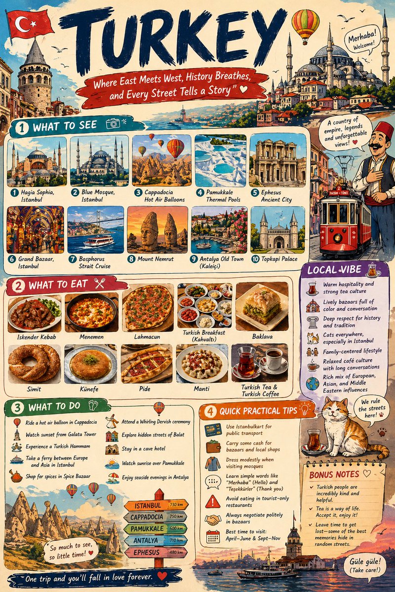 Infographic Travel Guide Poster AI image template preview