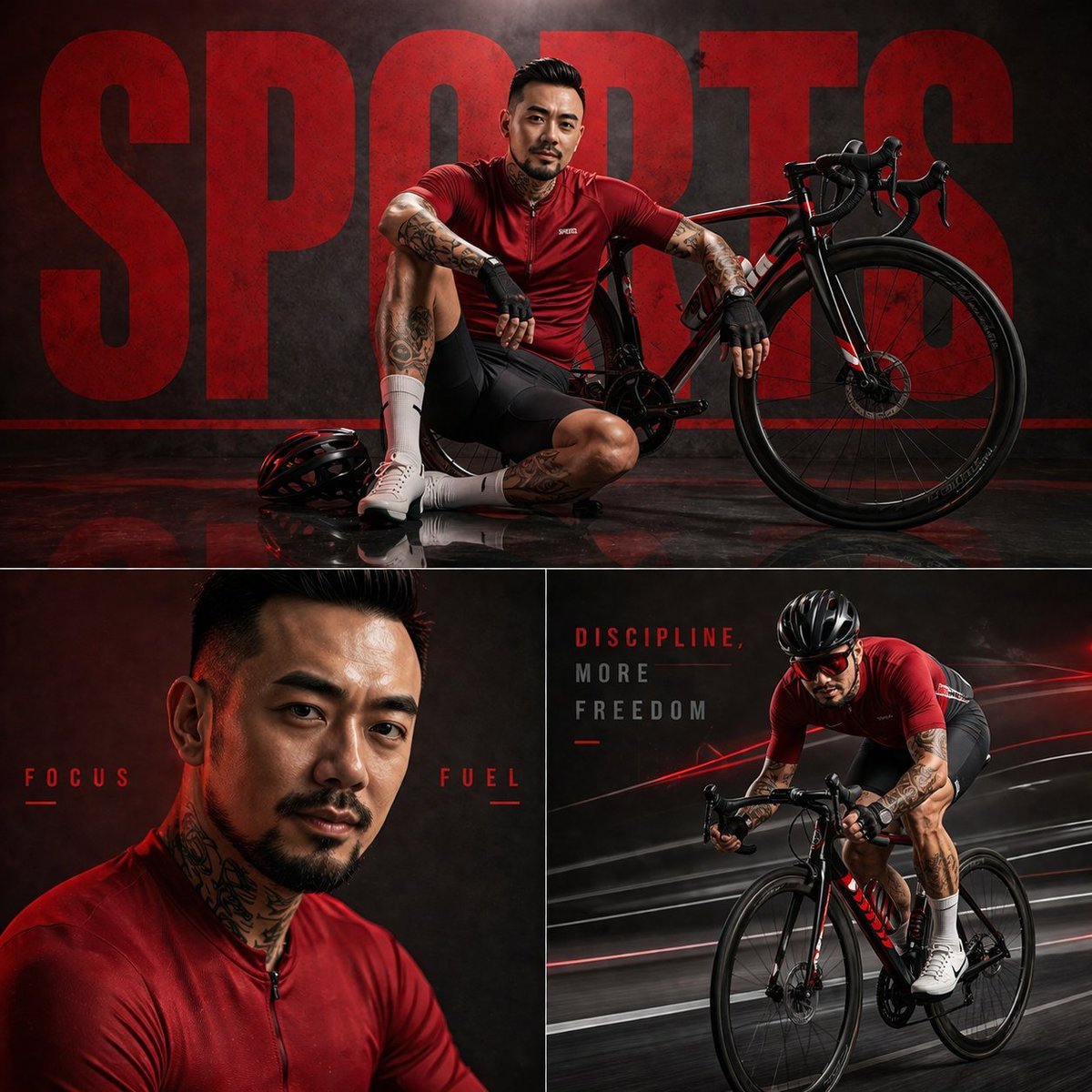 Fashion Sports Editorial Triptych example 2