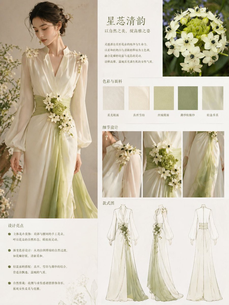 Floral-Inspired Elegant Fashion AI image template preview