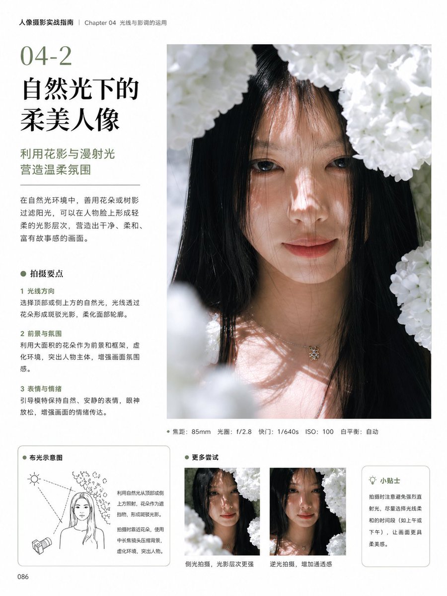 Chinese Portrait Photography Book Page AI image template preview