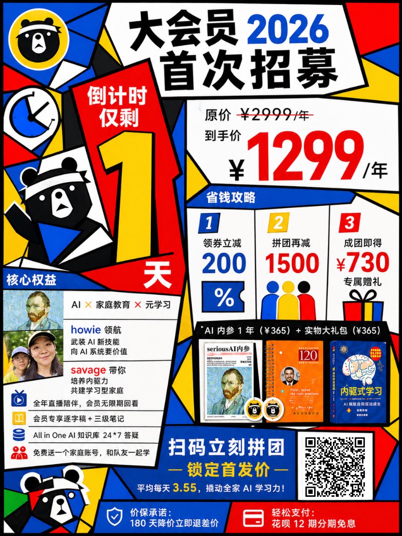 Cubist Chinese Membership Promo Poster AI image template preview