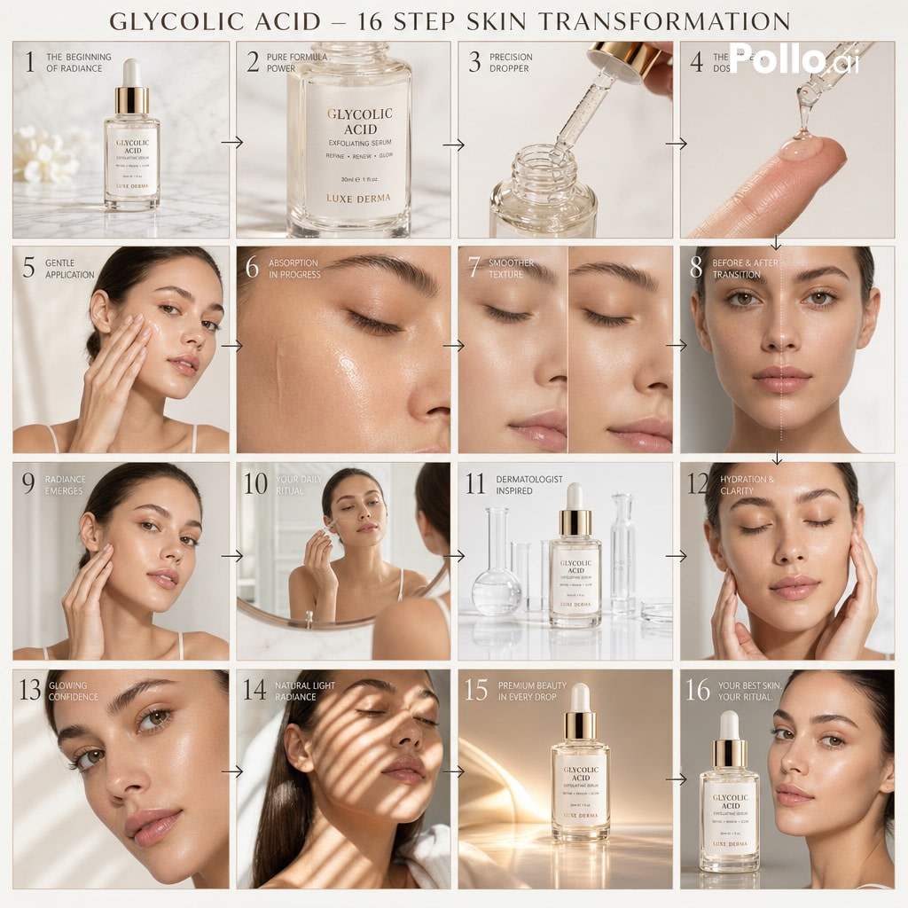 Luxury Skincare Ad Storyboard AI image template preview