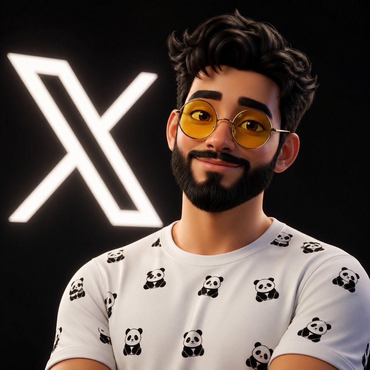 3D stylized cartoon avatar prompt AI image template preview