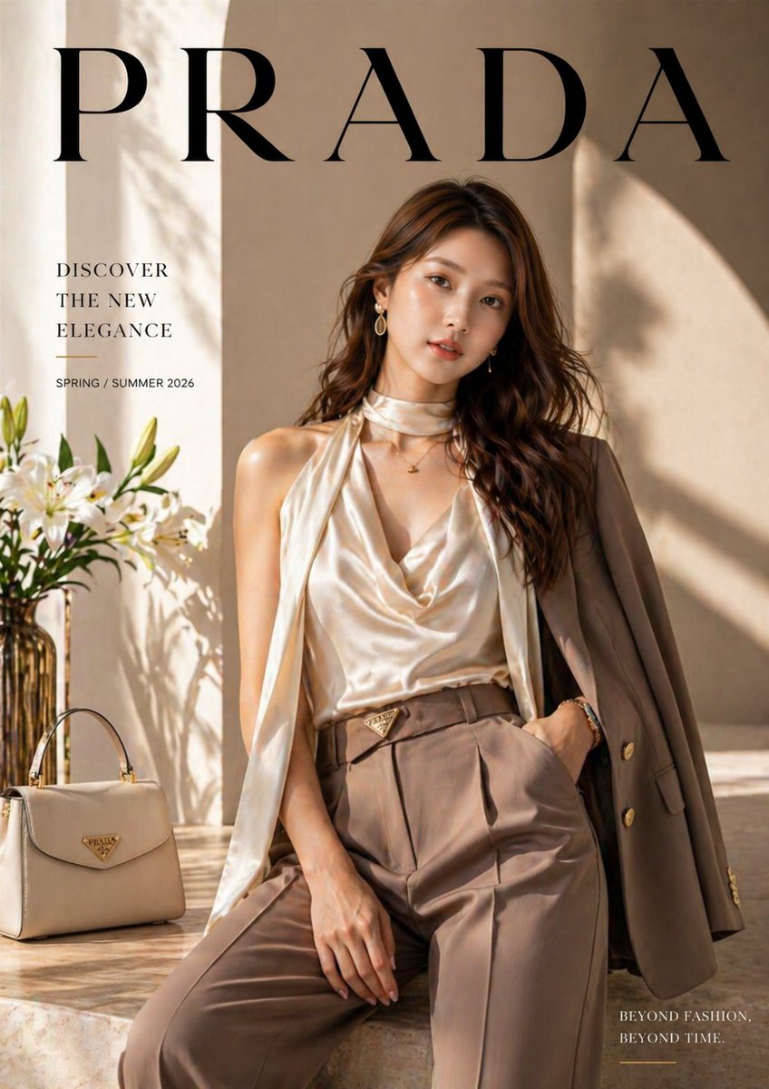 Luxury fashion advertisement poster prompt AI image template preview