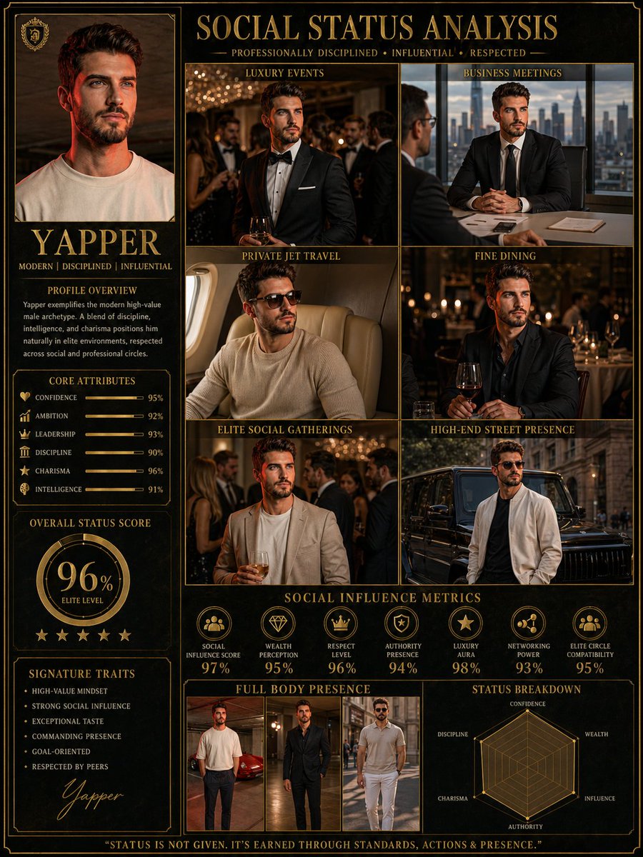 Social Status Analysis poster prompt AI image template preview