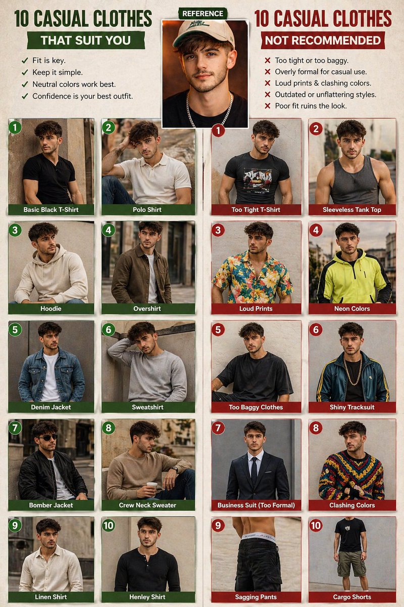Casual fashion lookbook poster prompt AI image template preview