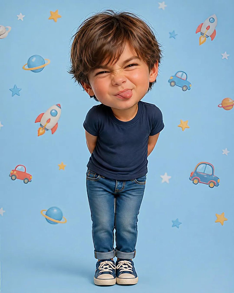 Stylized 3D Cartoon Character Portraits AI image template preview