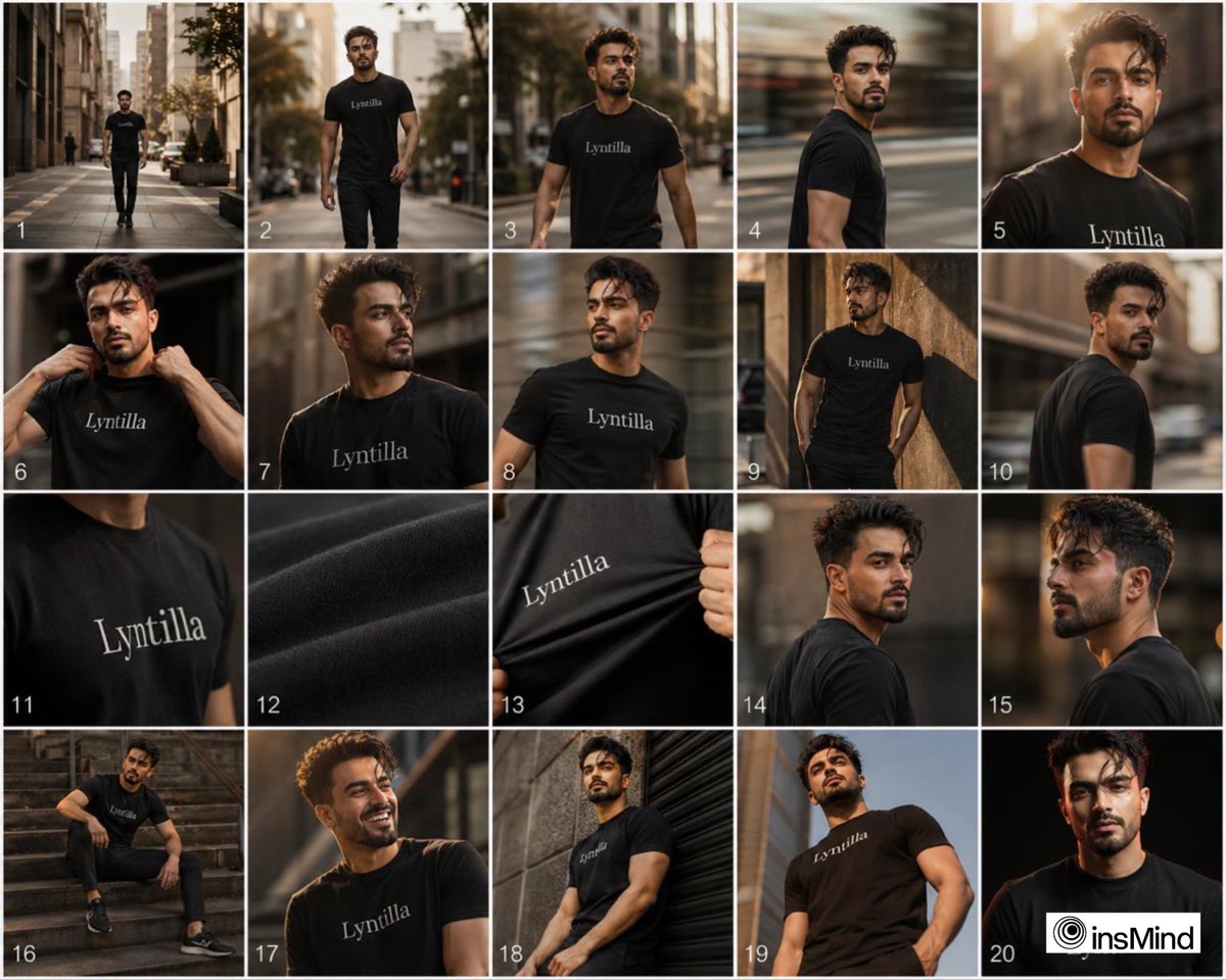 Sequential Fashion Storyboard Collage AI image template preview