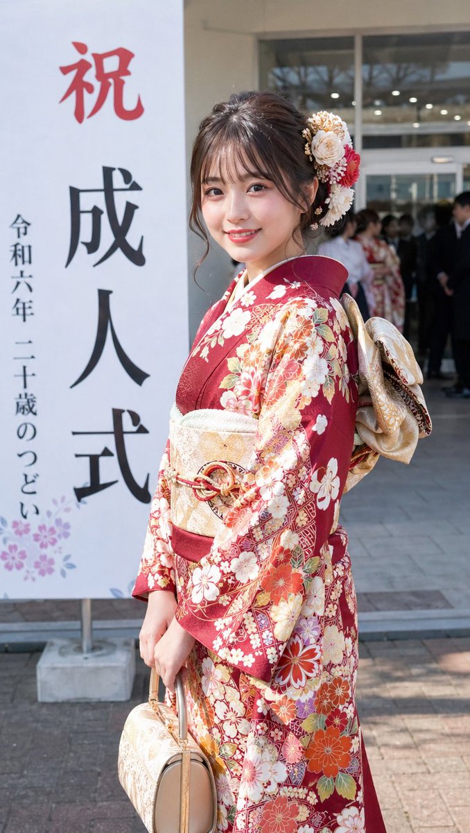 Traditional Japanese Coming-of-Age Ceremony AI image template preview