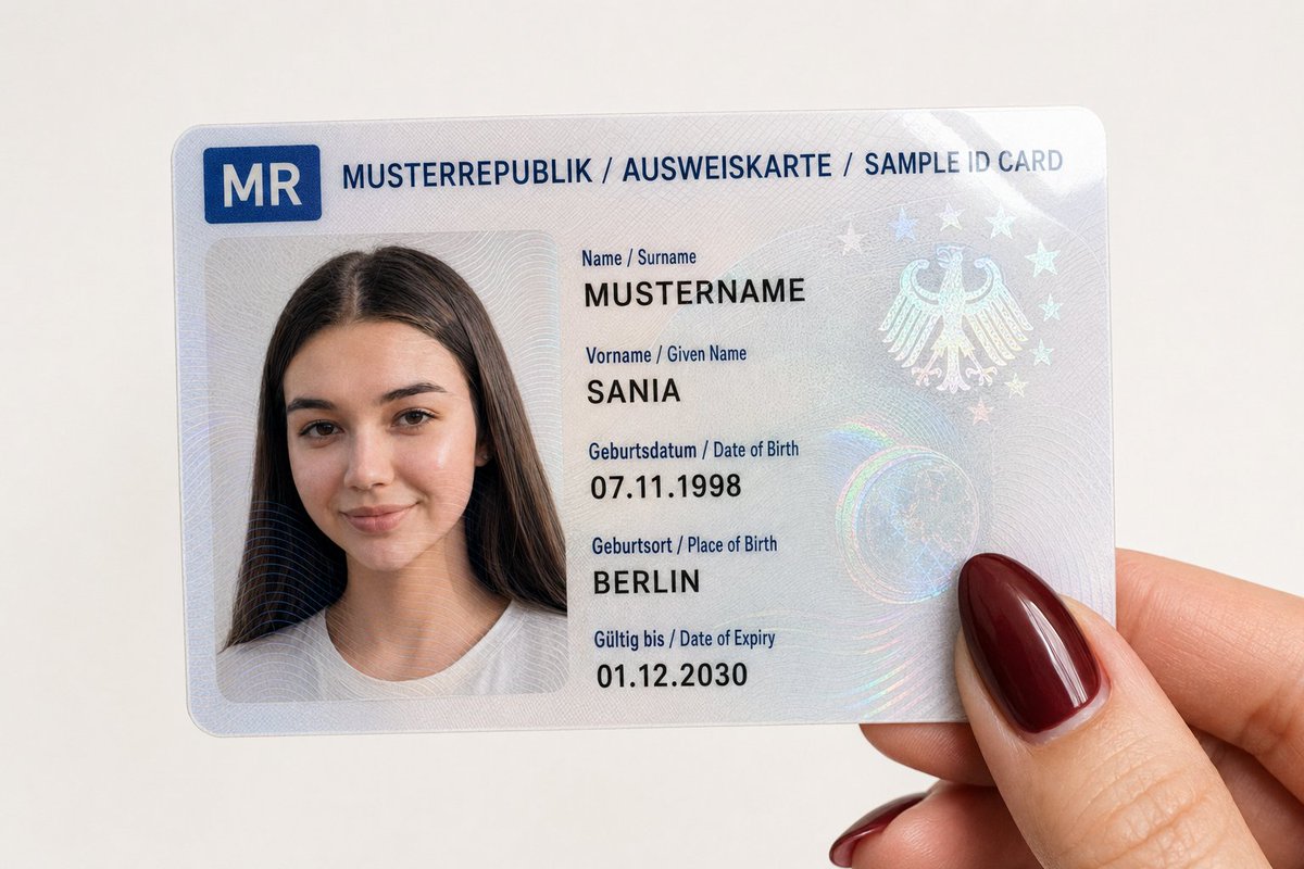 Personalized Sample ID Card Generation AI image template preview