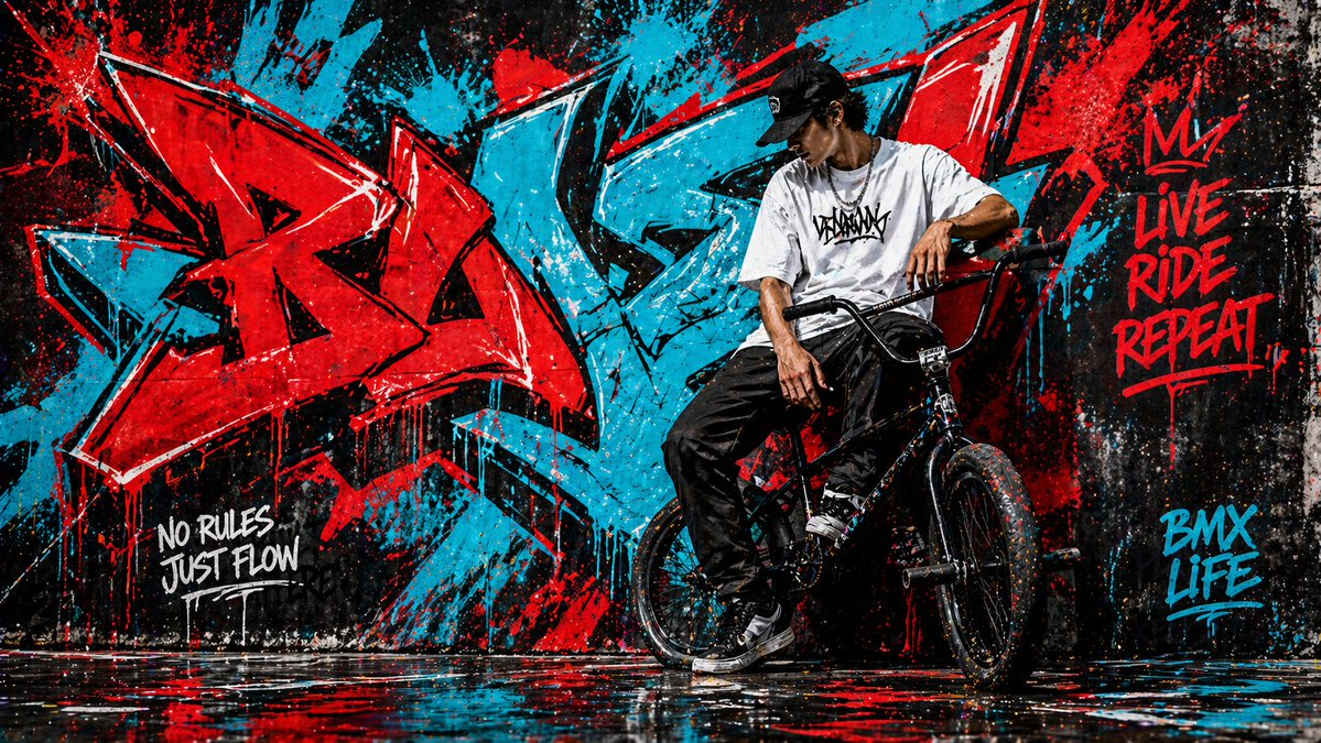 Graffiti Wall Urban Artwork AI image template preview