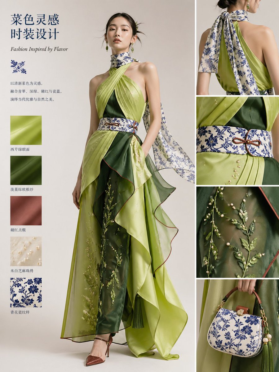 Dish-to-Couture Fashion Board AI image template preview