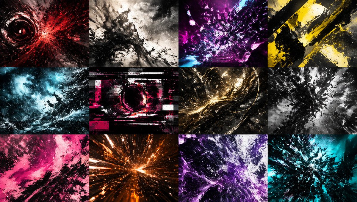 Abstract Energy Burst Grid AI image template preview