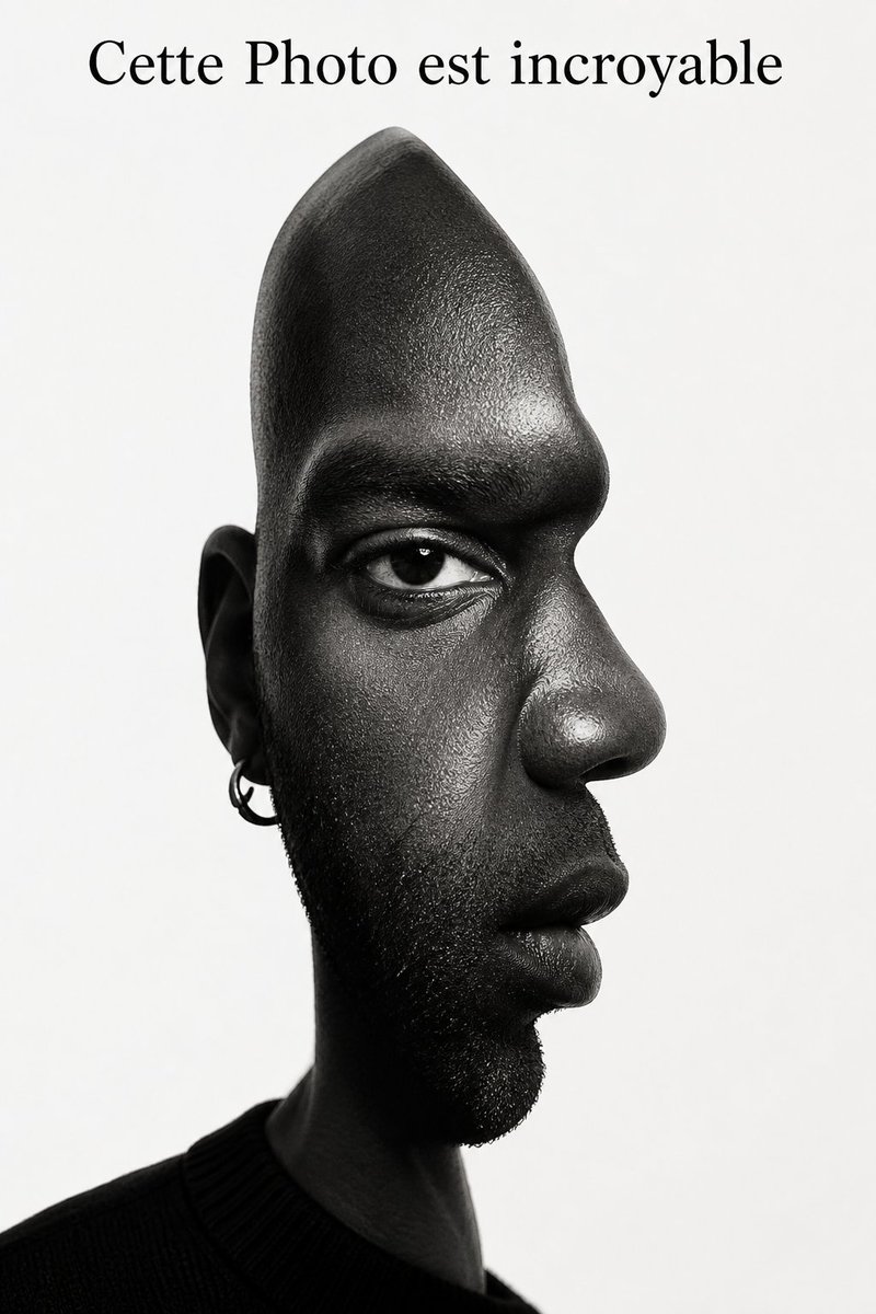 Surreal Optical Illusion Portrait AI image template preview