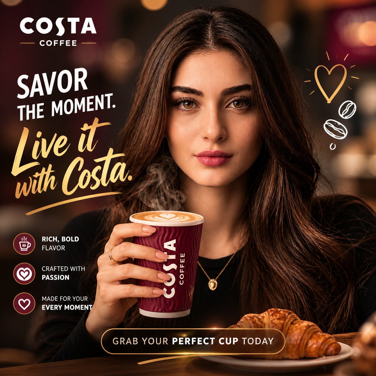 Commercial Product Ad Portrait AI image template preview