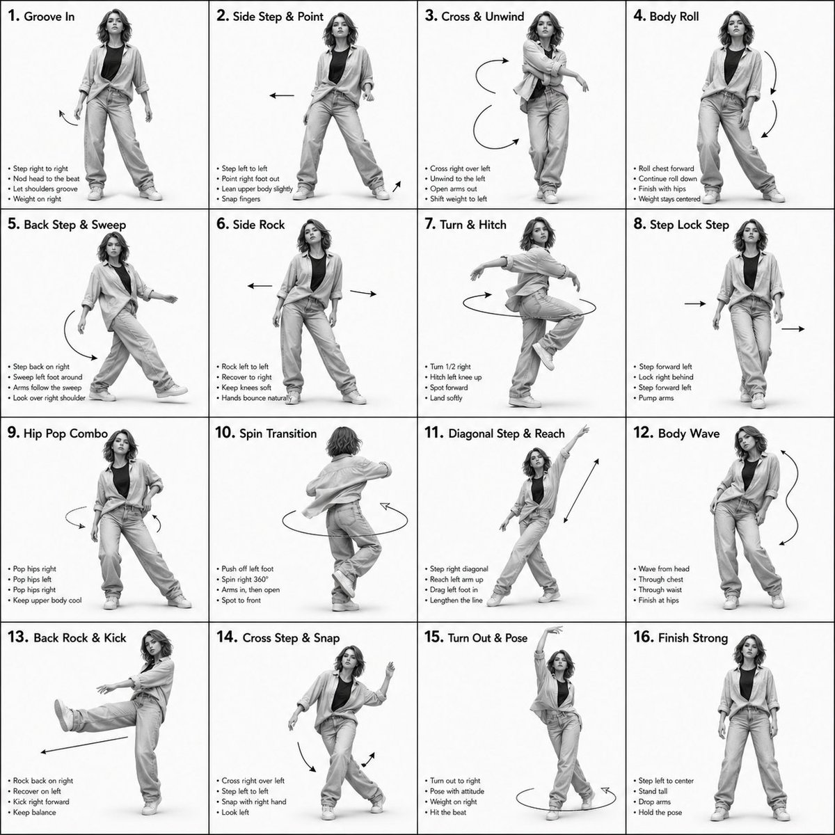 3D Rendered Dance Sequence Guide AI image template preview