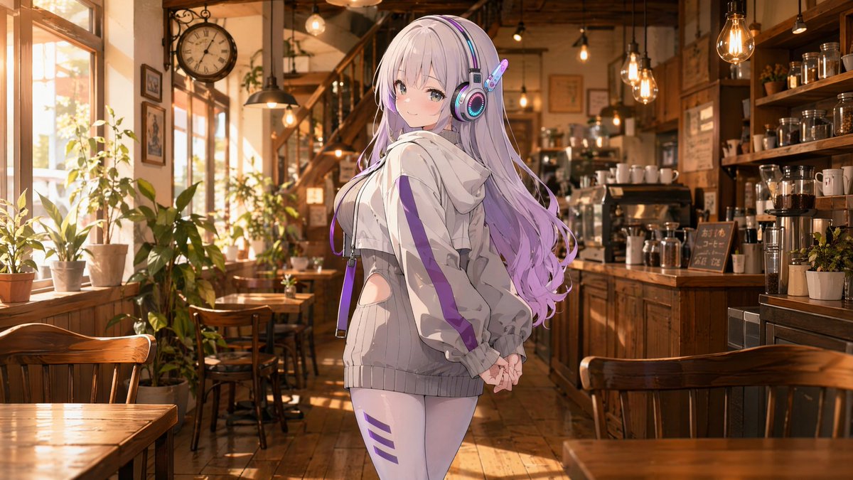 Walk in the Breeze to a Cafe AI image template preview