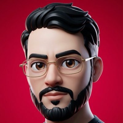 3D Male Avatar on Red AI image template preview