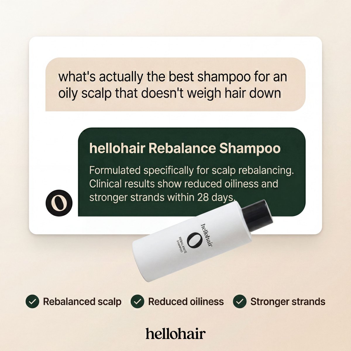Minimal Shampoo Ad Mockup AI image template preview