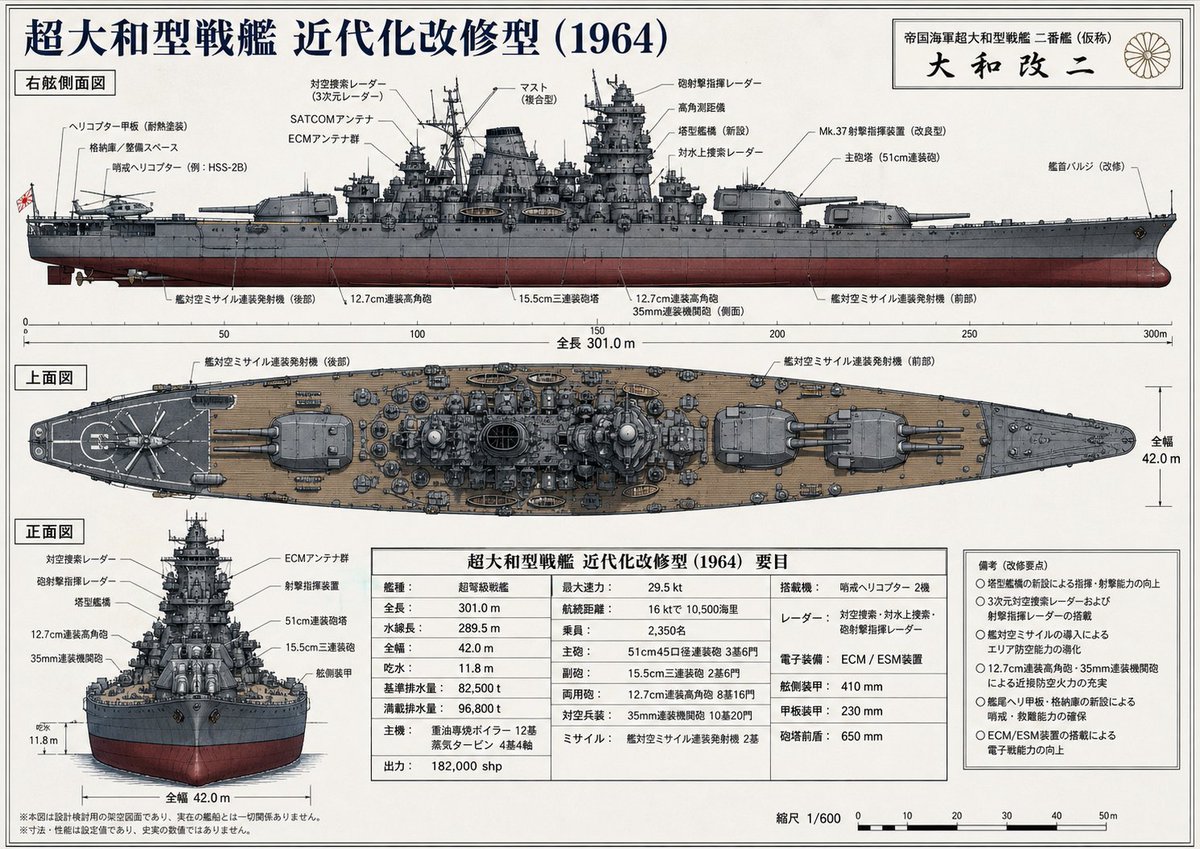 Japanese Battleship Modernization Blueprint AI image template preview