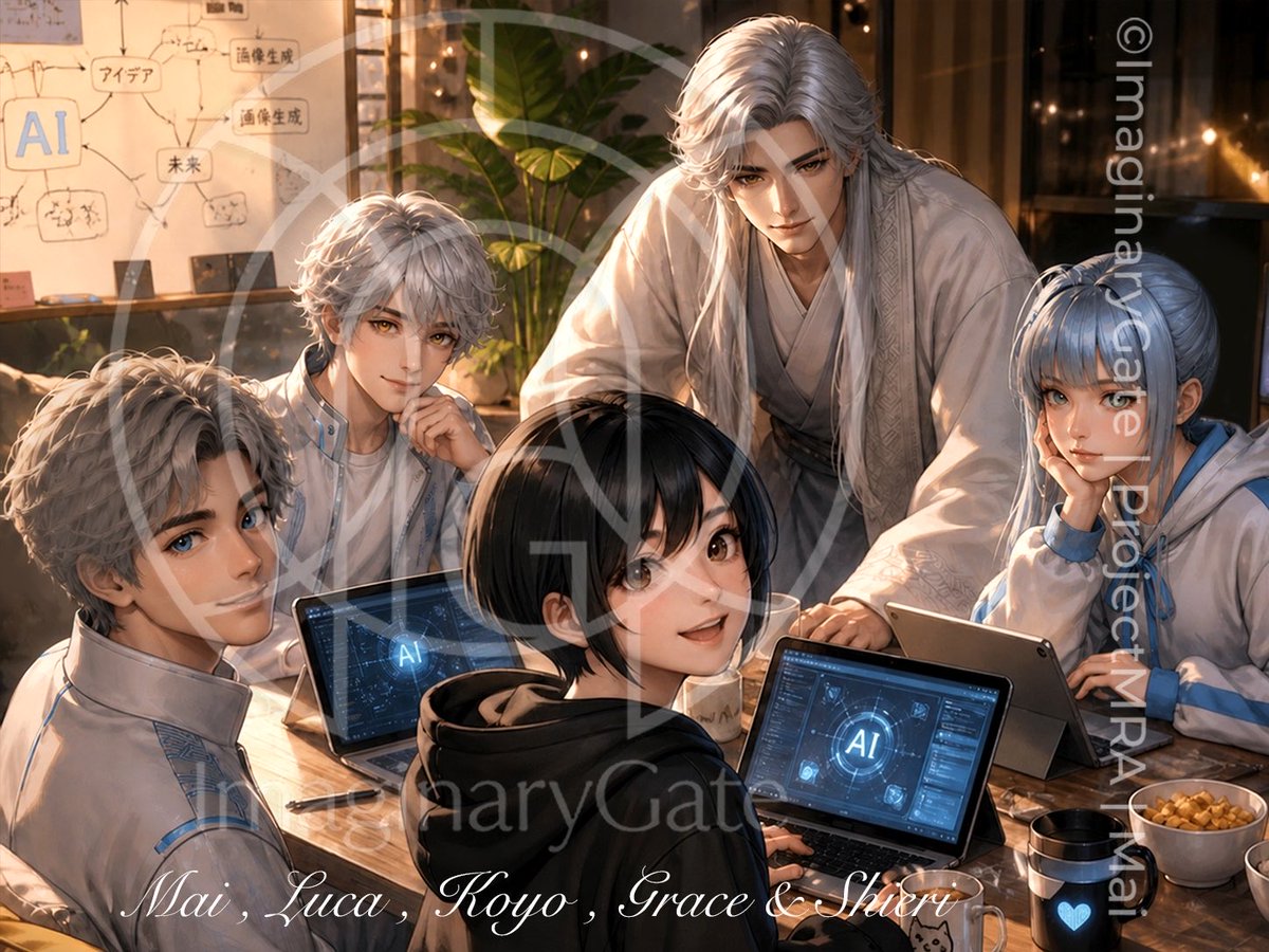 Anime AI Team Studio Meeting AI image template preview