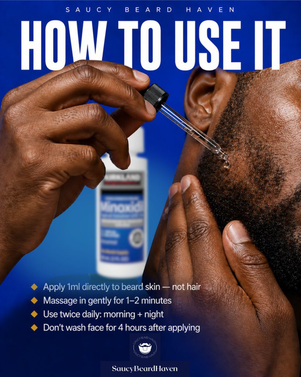 Beard Oil How-To Ad AI image template preview