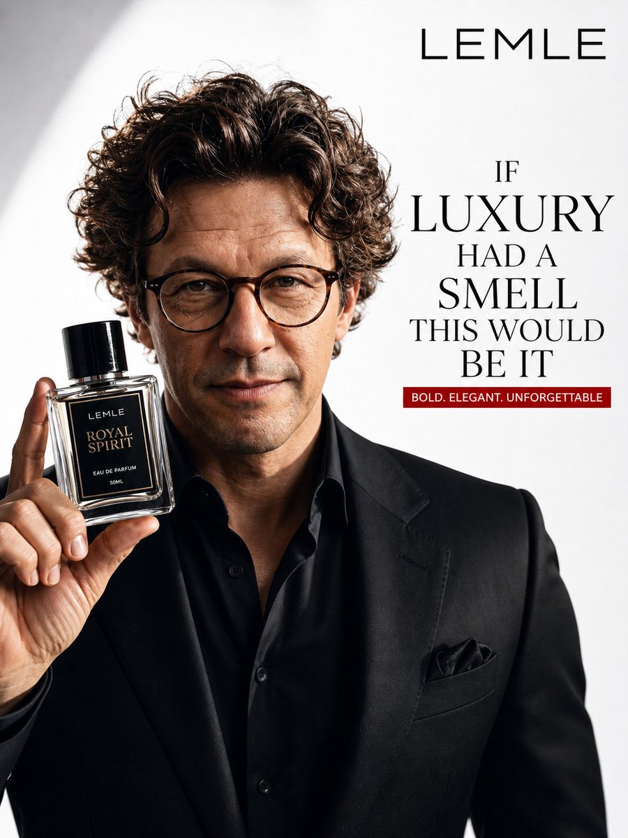 Luxury Perfume Ad Portrait AI image template preview