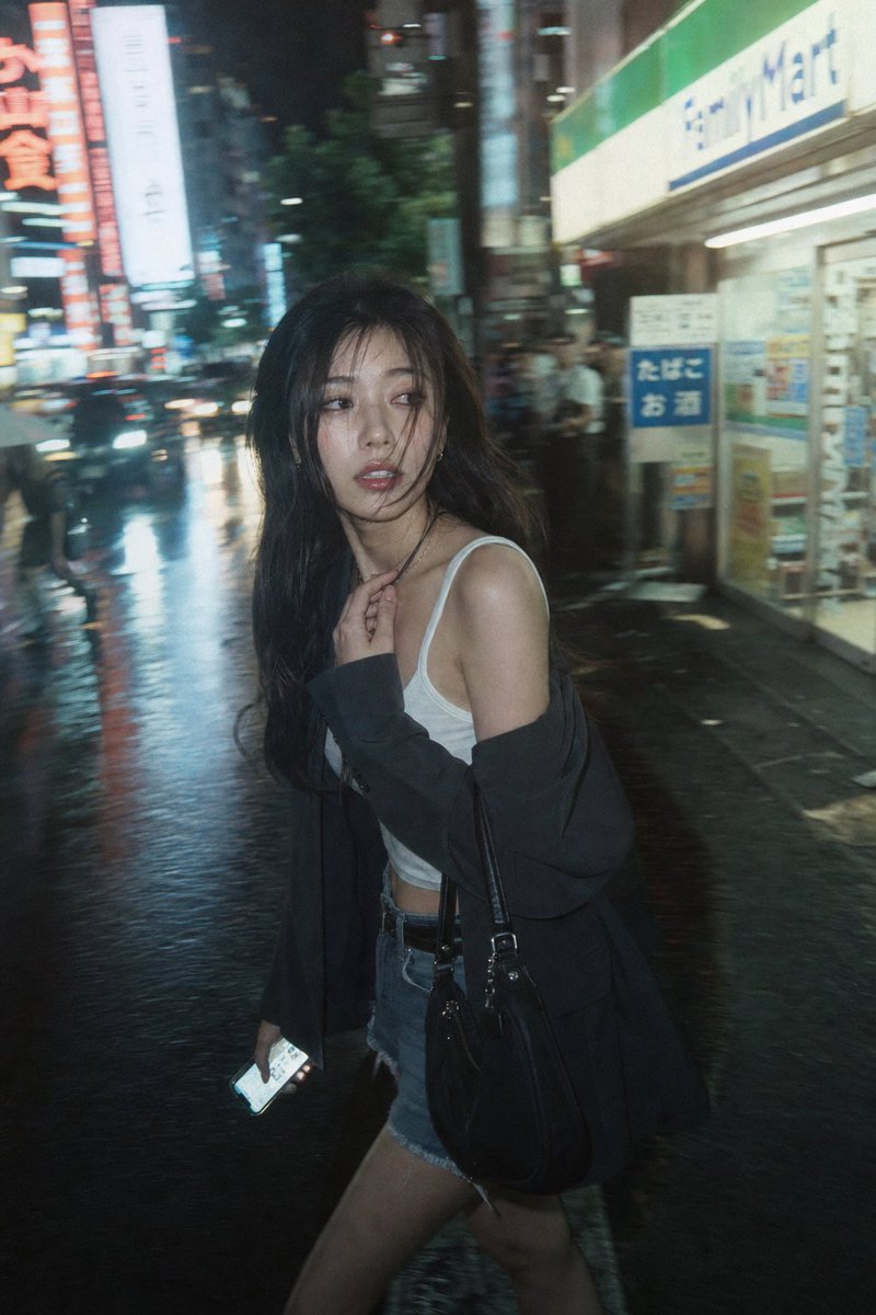 Japanese Film Noir Street Snapshot AI image template preview