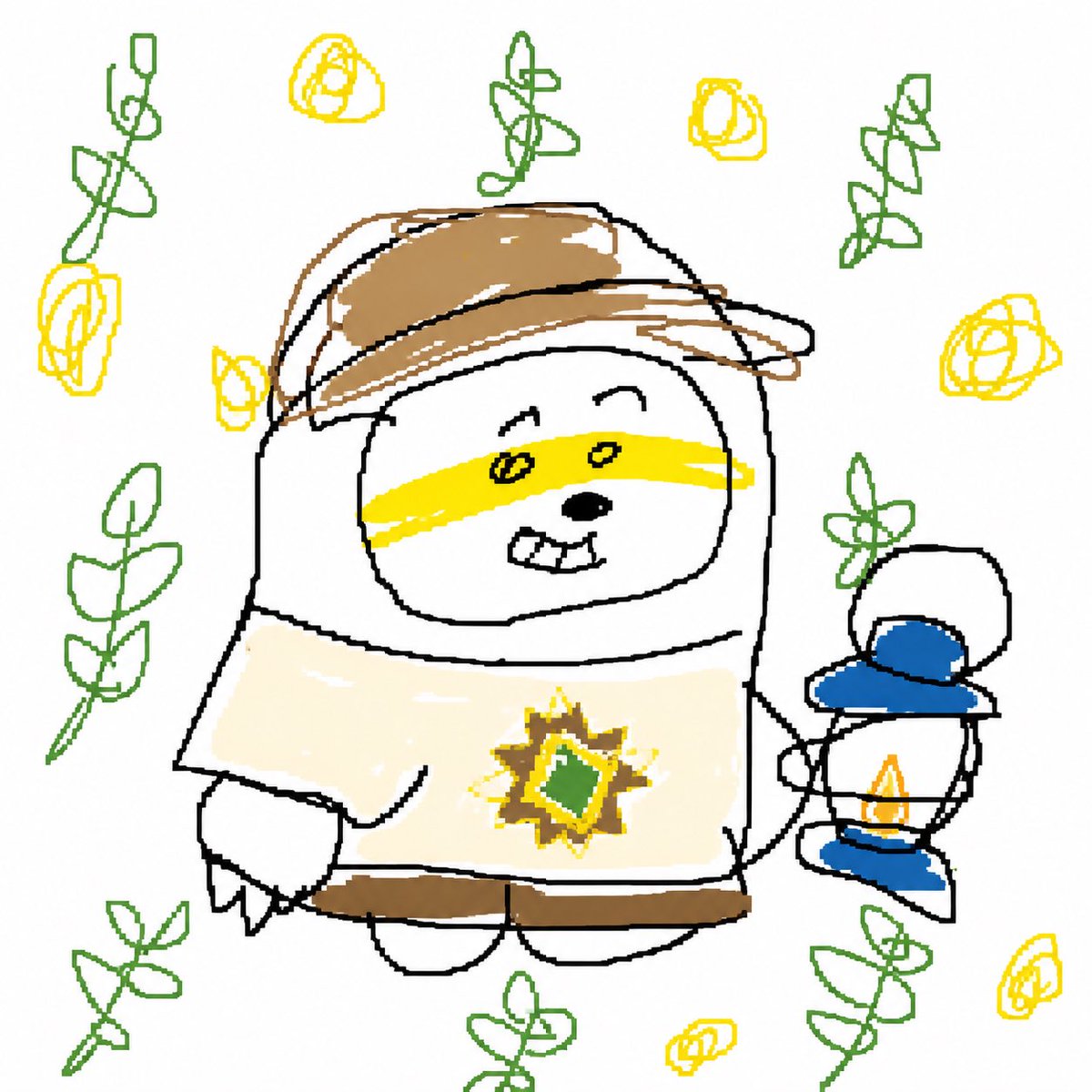 Intentional Low Quality MS Paint Redraw AI image template preview