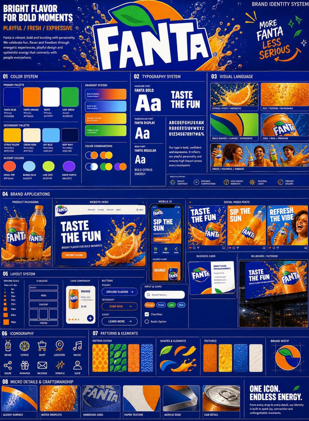 Professional Brand Identity Guidelines Poster AI image template preview