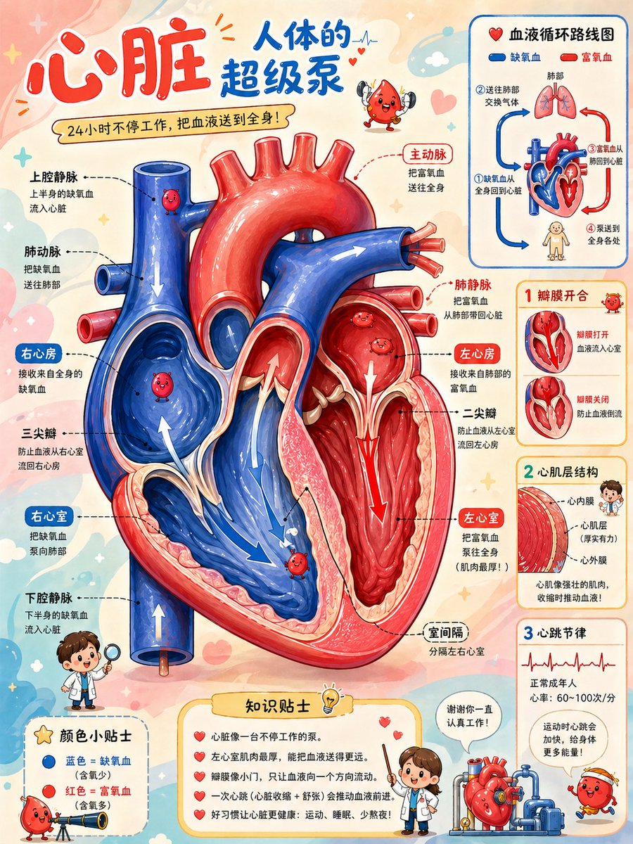 Cute Heart Cutaway Infographic AI image template preview