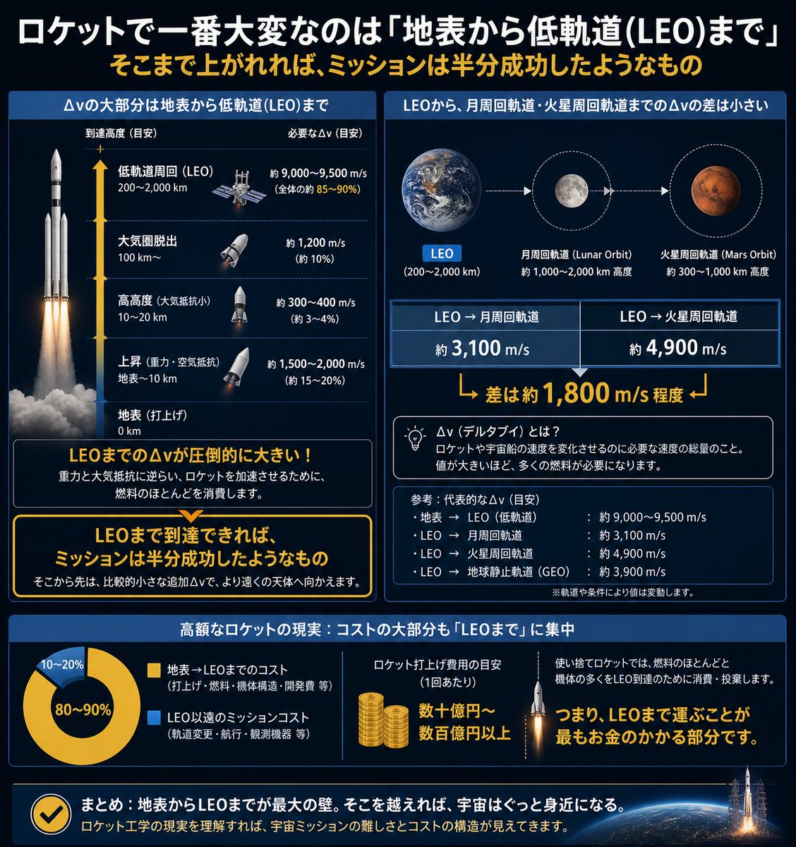 LEO Rocket Delta-V Infographic AI image template preview
