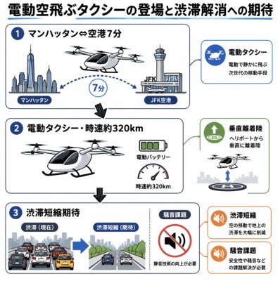 Japanese eVTOL Traffic Infographic AI image template preview