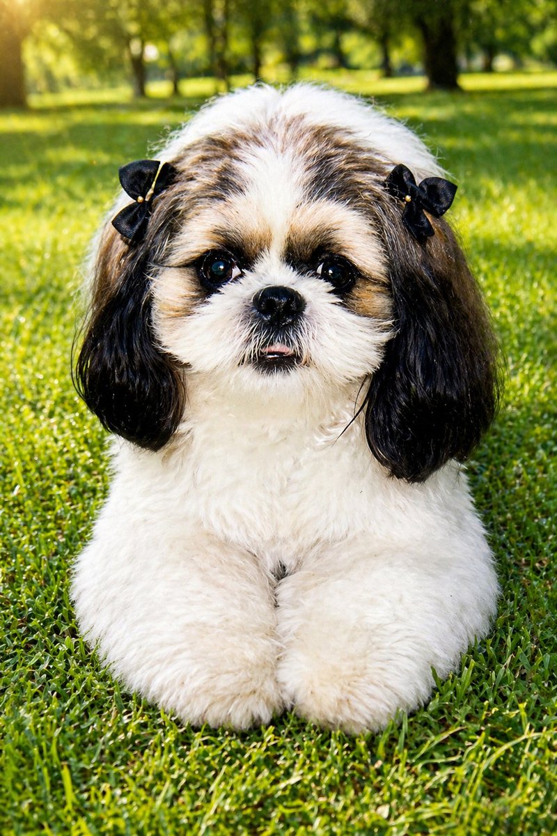 Shih Tzu Park Photo Restoration AI image template preview