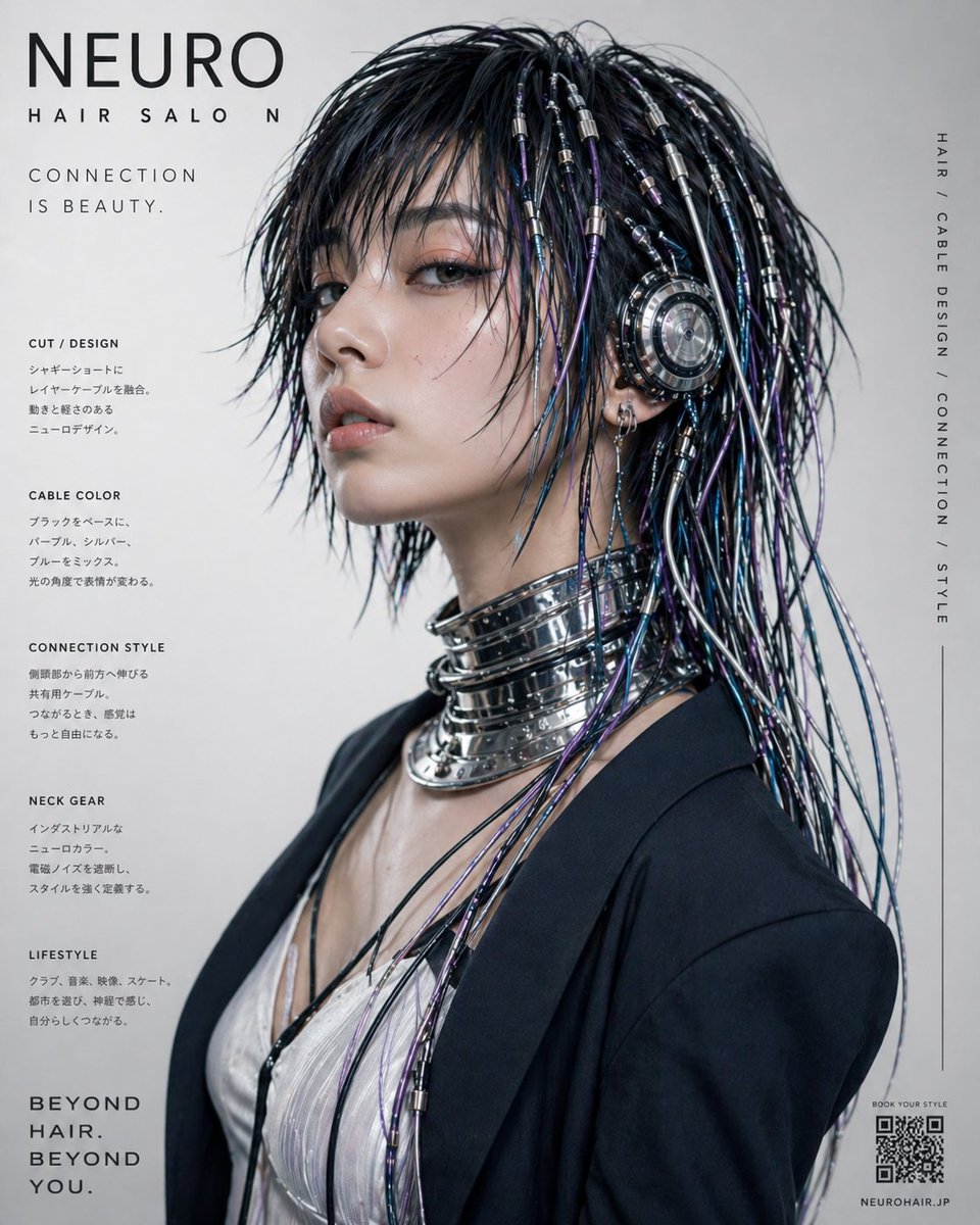 Cyberpunk Fashion Magazine Cover example 3