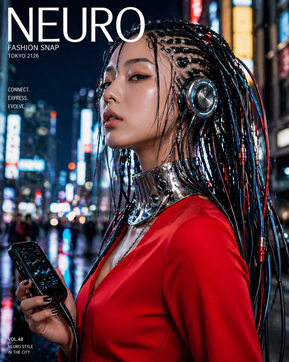 Cyberpunk Fashion Magazine Cover example 2