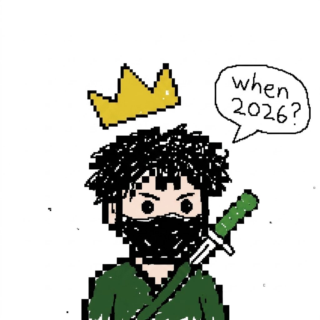 Crowned Pixel Ninja Meme AI image template preview