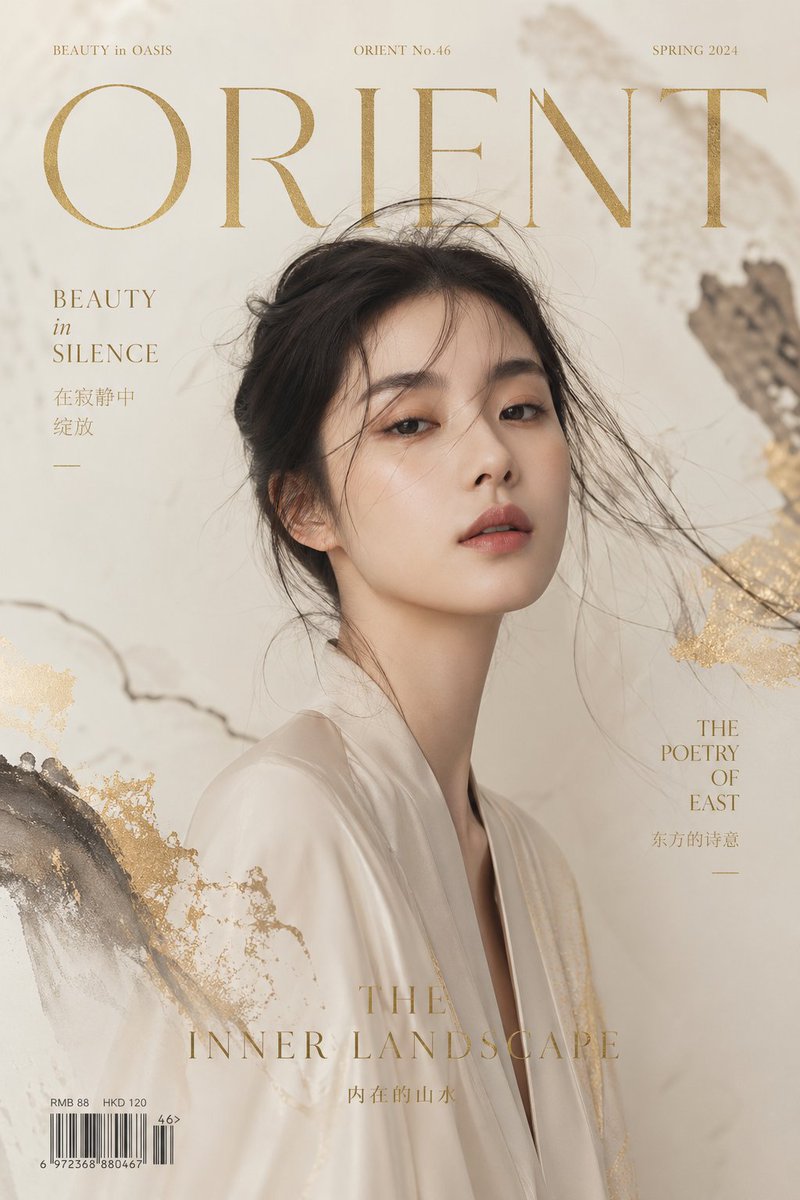 Zen Mode Editorial Magazine Cover AI image template preview