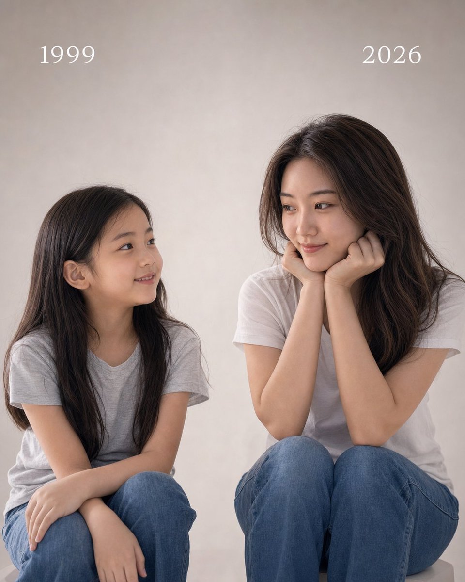 Childhood and Present Self Encounter AI image template preview