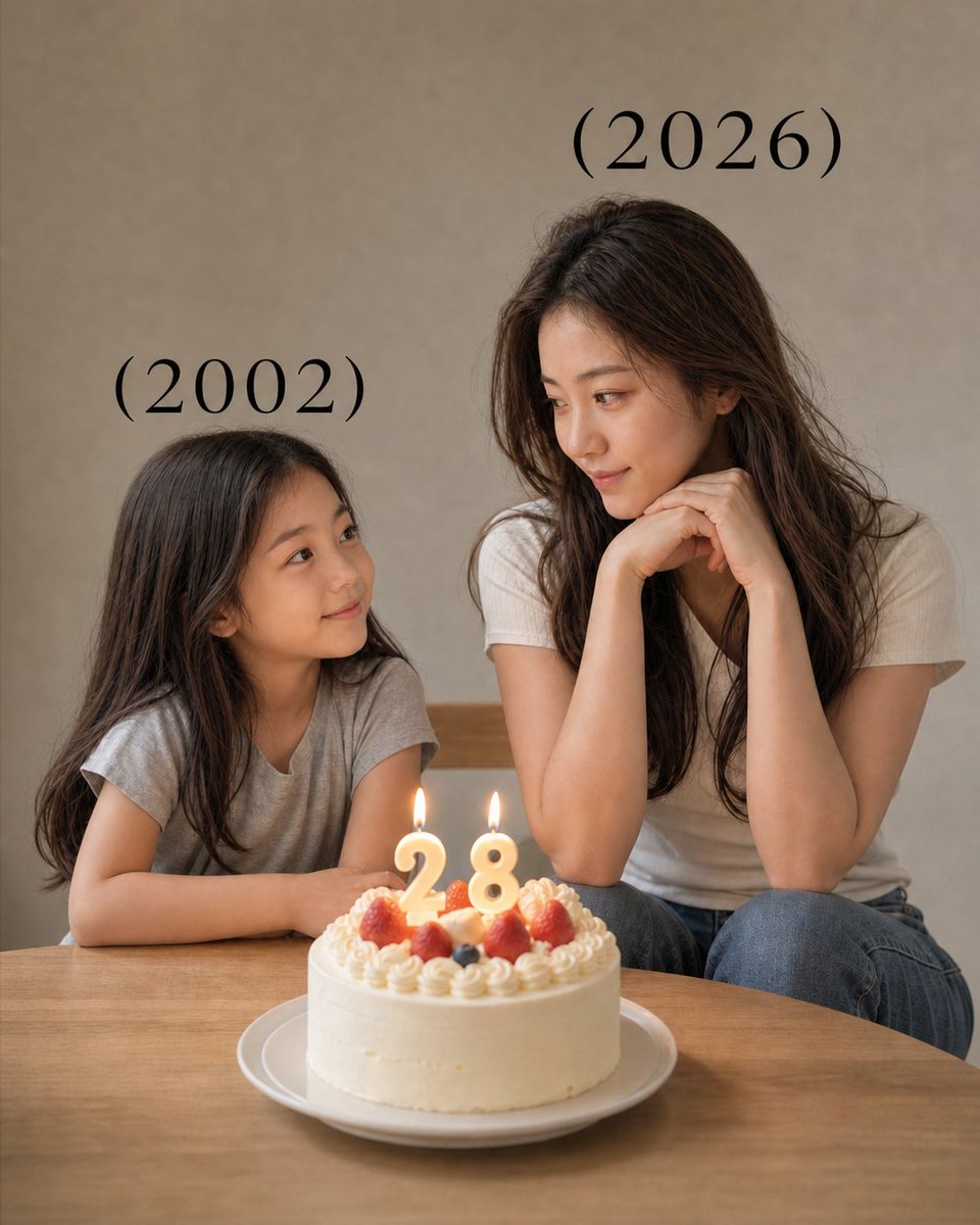 Time-Travel Birthday Reunion Portrait AI image template preview