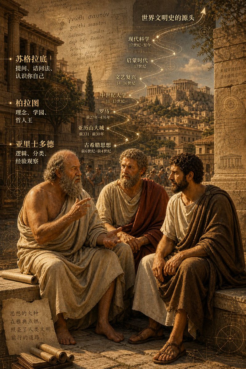 Ancient Greek Philosophers Discussion AI image template preview